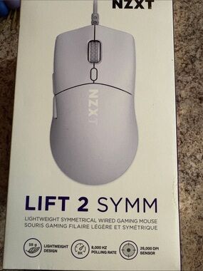 NZXT Lift 2 Symm Wired Gaming Mouse - Light Gray